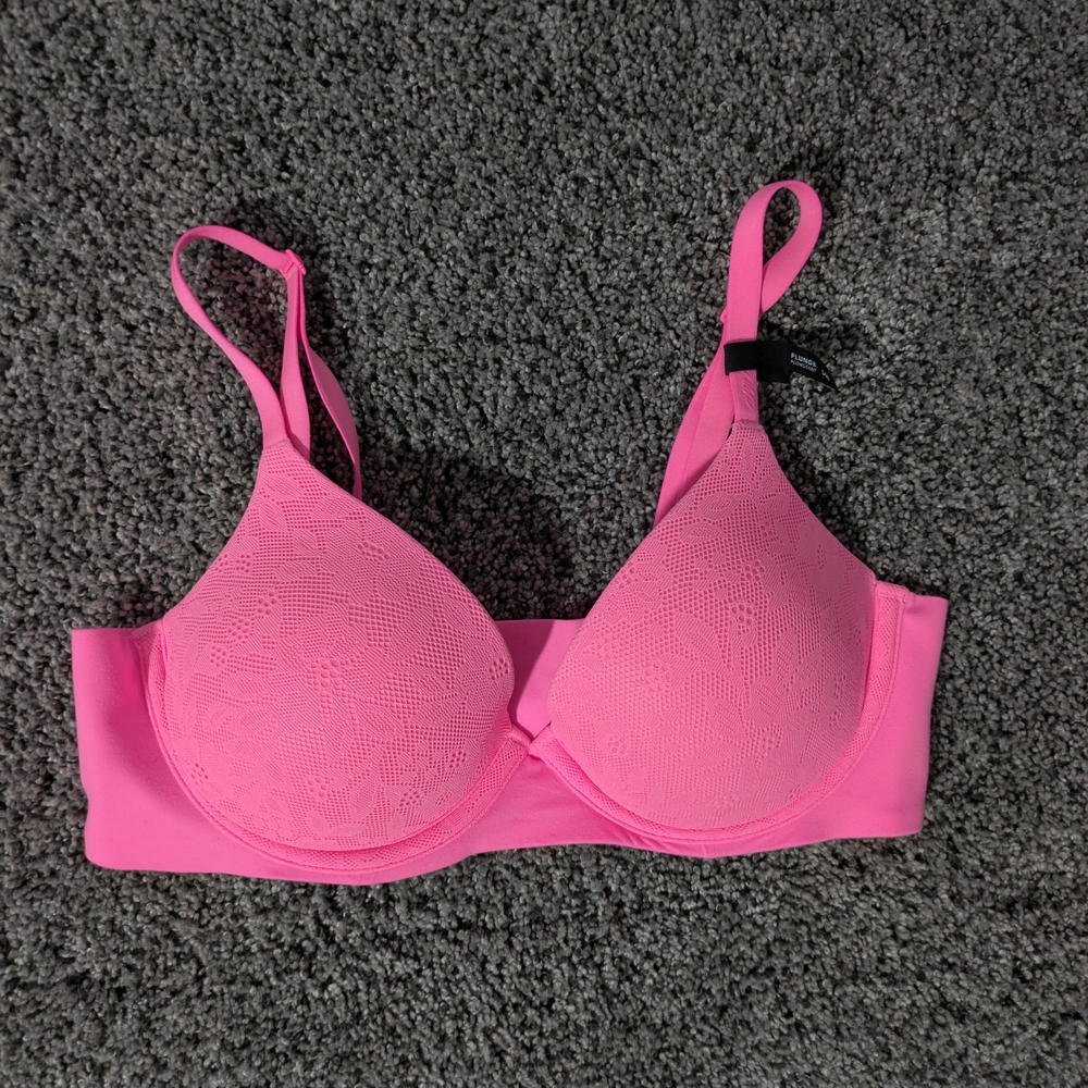 Aerie Vibrant Pink Lace Bra